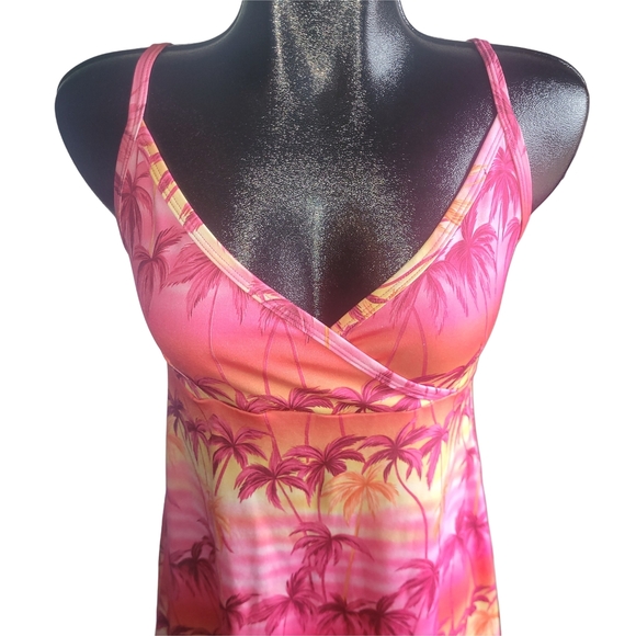 O'Neill Tropical Pink And Orange Dress M - Picture 2 of 7
